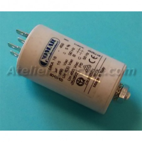 Condensateur à cosse 16Mf pour pompe Pentair Challenger 0,55kW