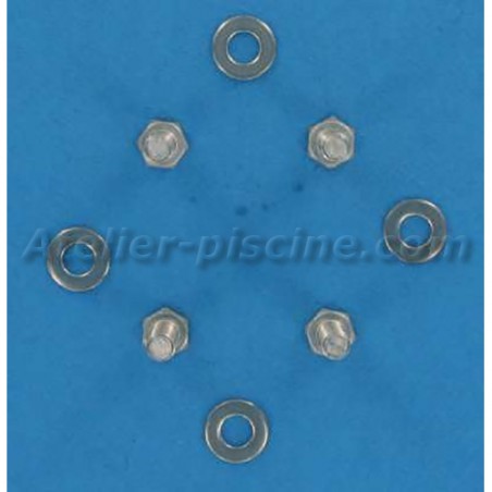 Vis et rondelles de connection préfiltre pour pompe Sta-Rite (x4)