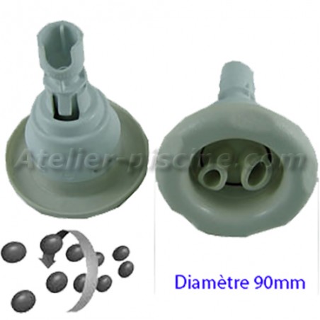 Jet Poly Storm Twin Roto S-Scallop D.90mm blanc