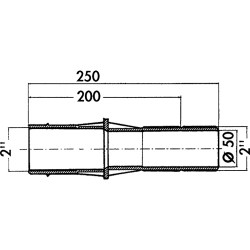 Traversée de paroi Hayward 2''-50mm pour piscine béton