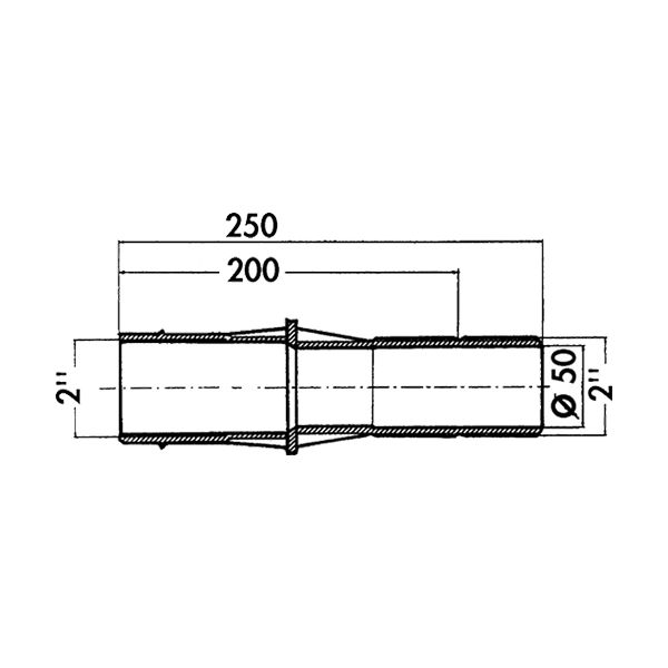 Traversée de paroi Hayward 2''-50mm pour piscine béton