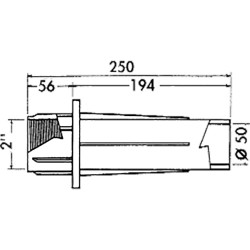 Traversée de paroi Hayward 63-50mm à coller pour piscine liner