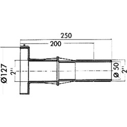 Traversée de paroi Hayward 2''-50mm pour projecteur piscine liner