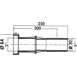 Traversée de paroi Hayward 2''-50mm pour piscine liner