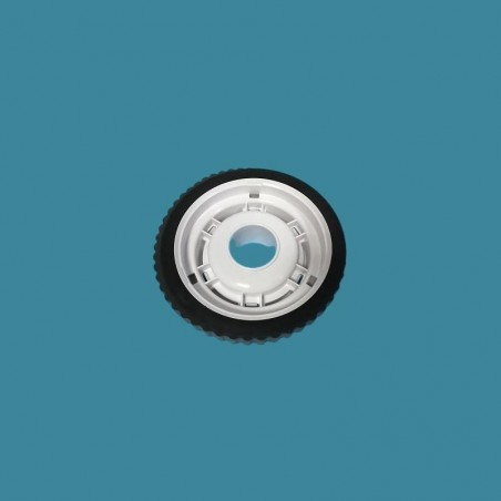 Roue blanche + pneu PVA...