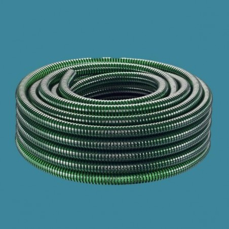 Tuyau annelé souple vert 6...