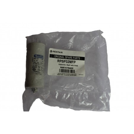 Condensateur … cosse 32Mf pour pompe Pentair Challenger 1,5kW - RPSP32MFP