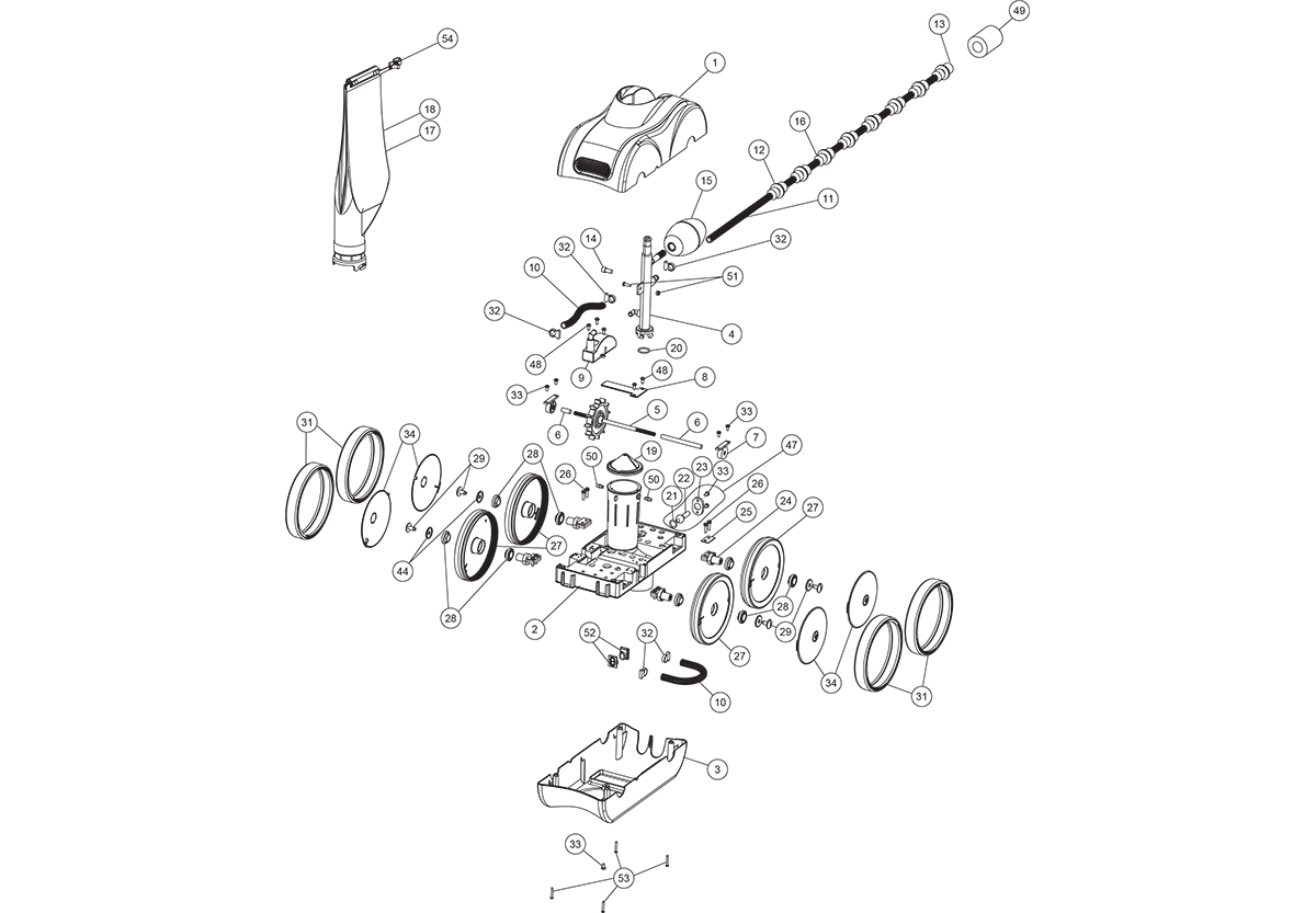 Vente de pièces détachées pour robot Pentair Legend