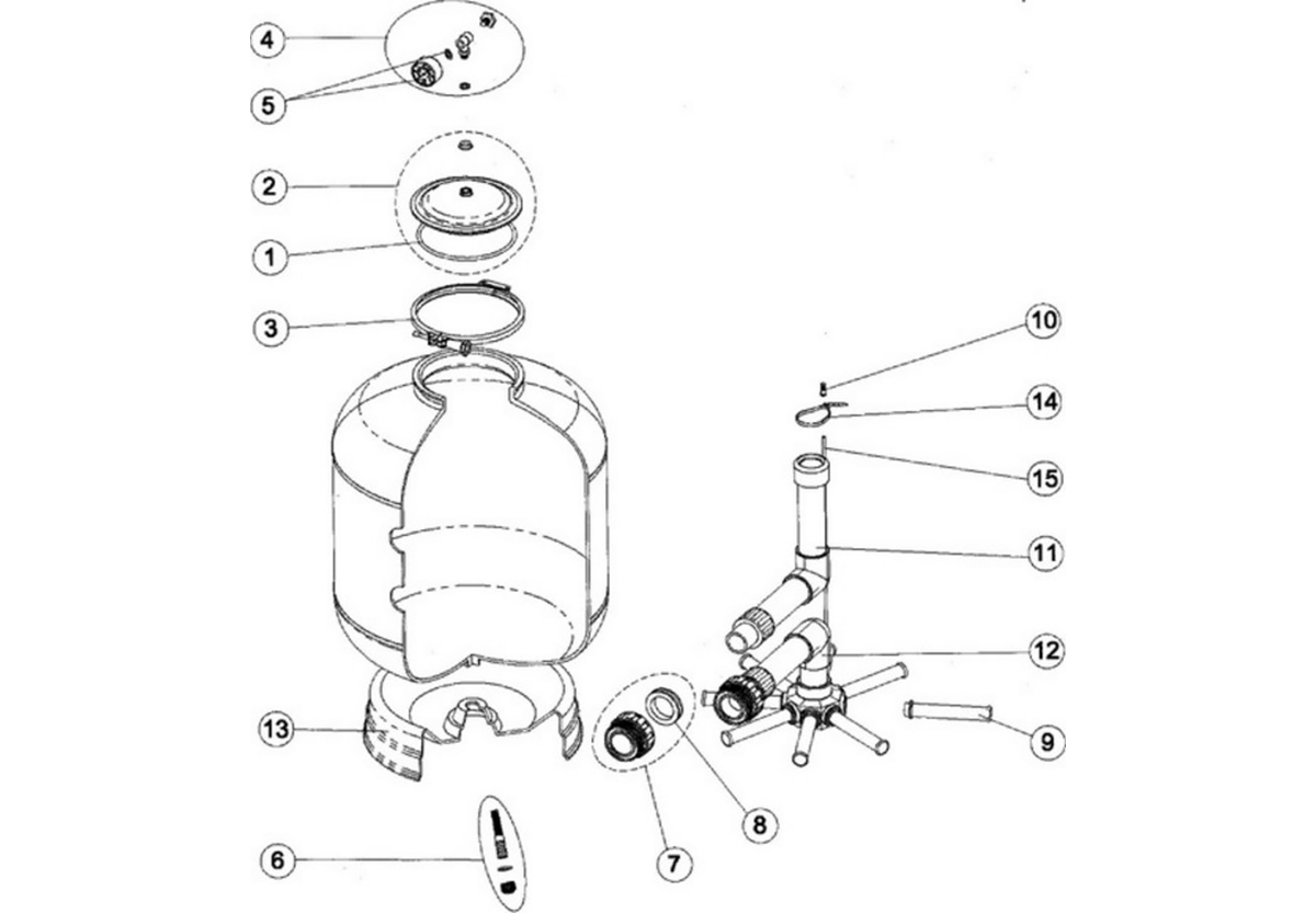 Vente de pièces détachées pour filtre à sable Astralpool Corona, Century