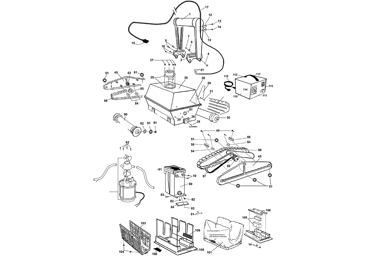 Vente de pièces détachées pour robot électrique Turbo Bot