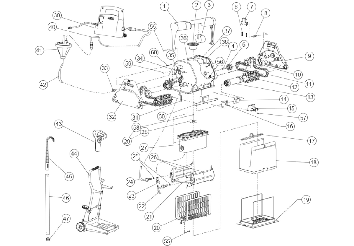 Vente de pièces détachées pour robot Dolphin Plus Battery