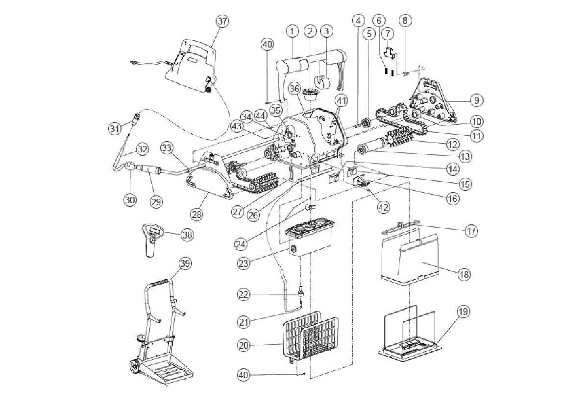 Vente de pièces détachées pour robot piscine Dolphin Plus