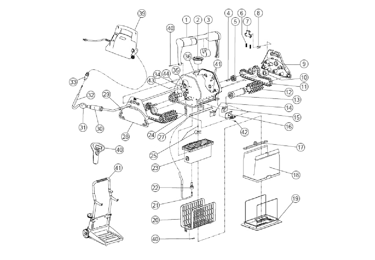 Vente de pièces détachées pour robot piscine Dolphin Dynamic Pro X