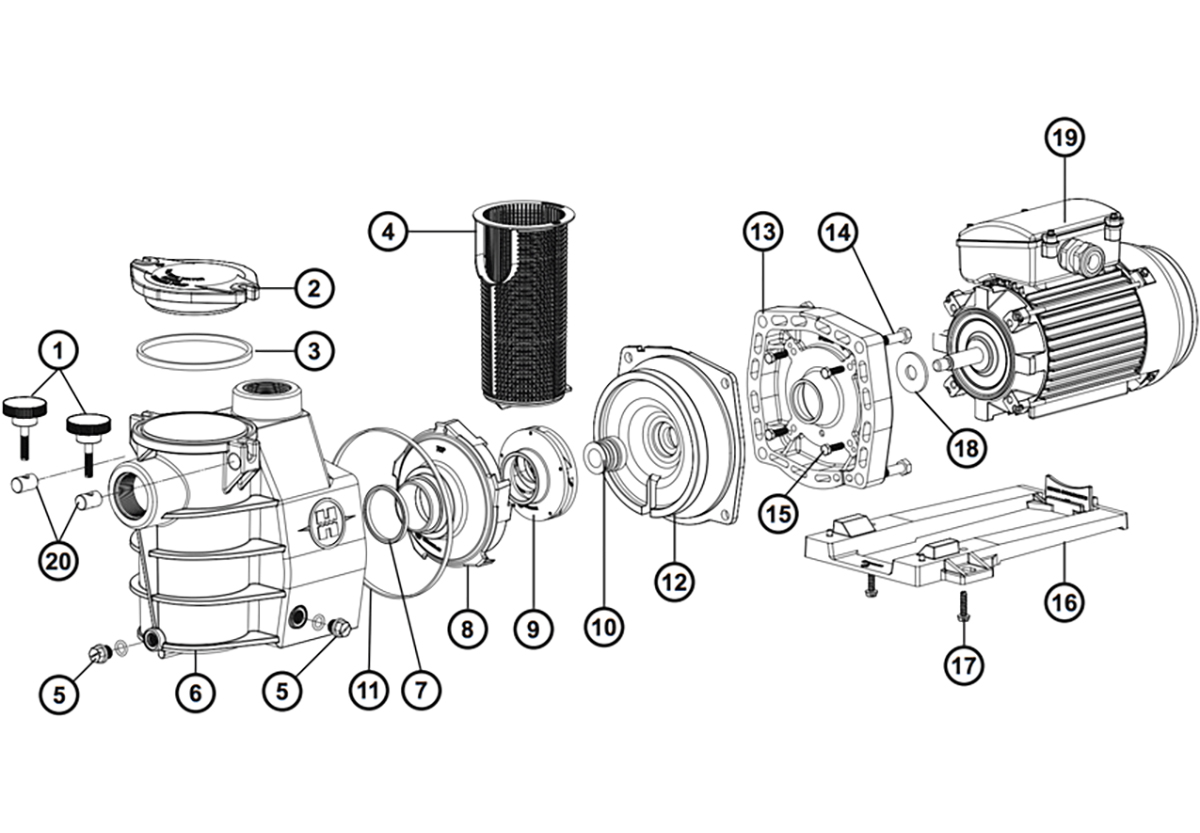 Vente de pièces détachées pour pompe Hayward Max Flo