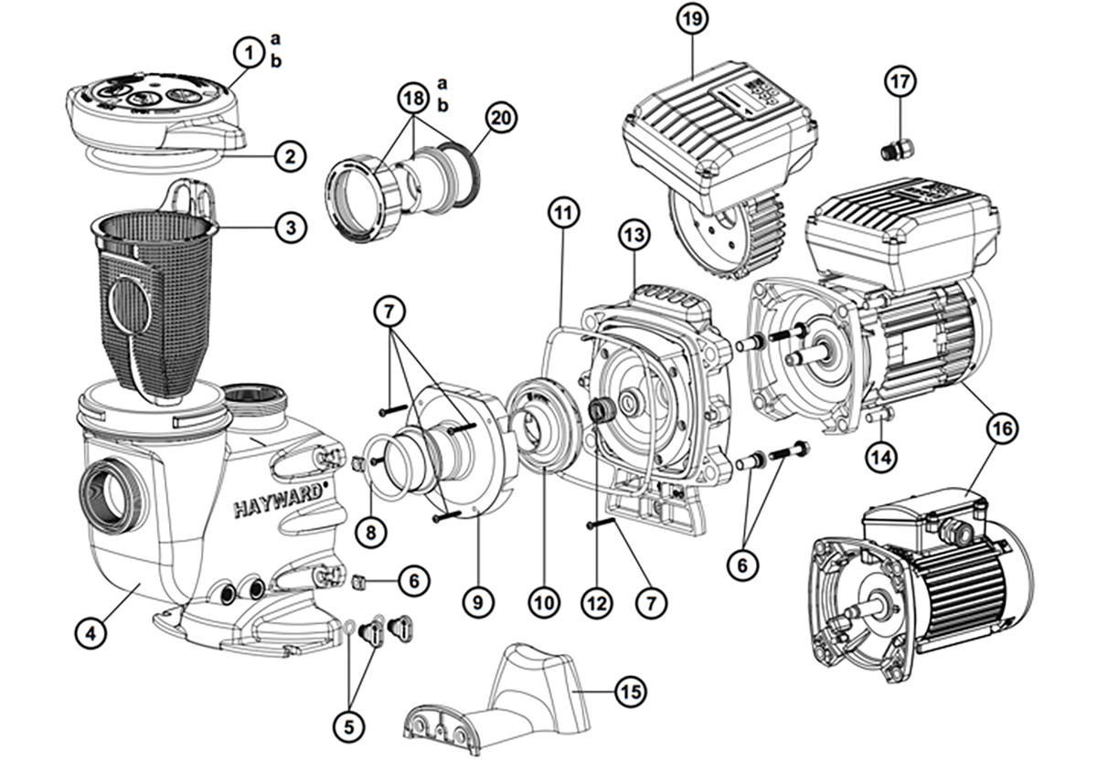 Vente de pièces détachées pour pompe Hayward Max Flo II