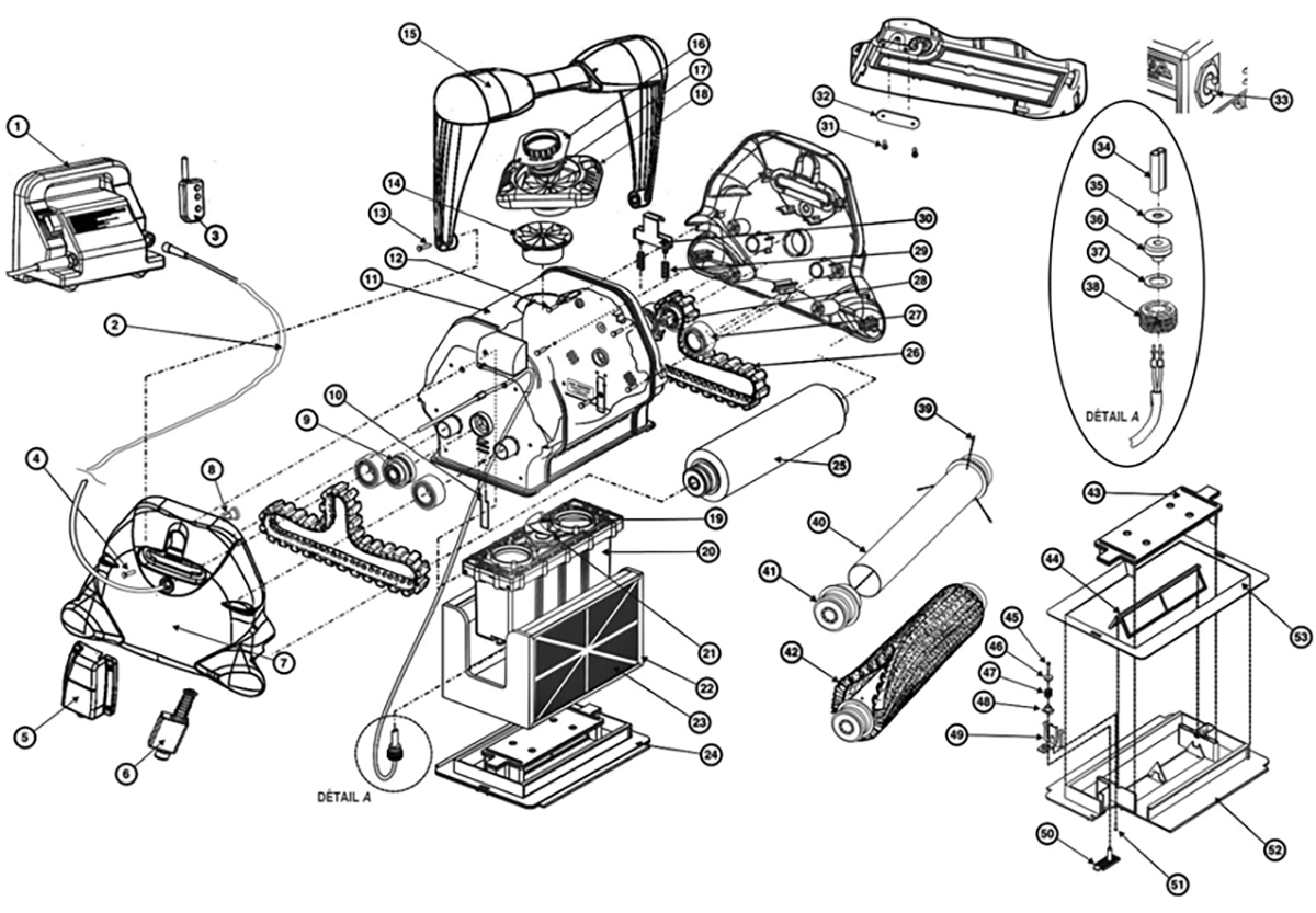 Vente de pièces détachées pour robot Hayward Aquavac