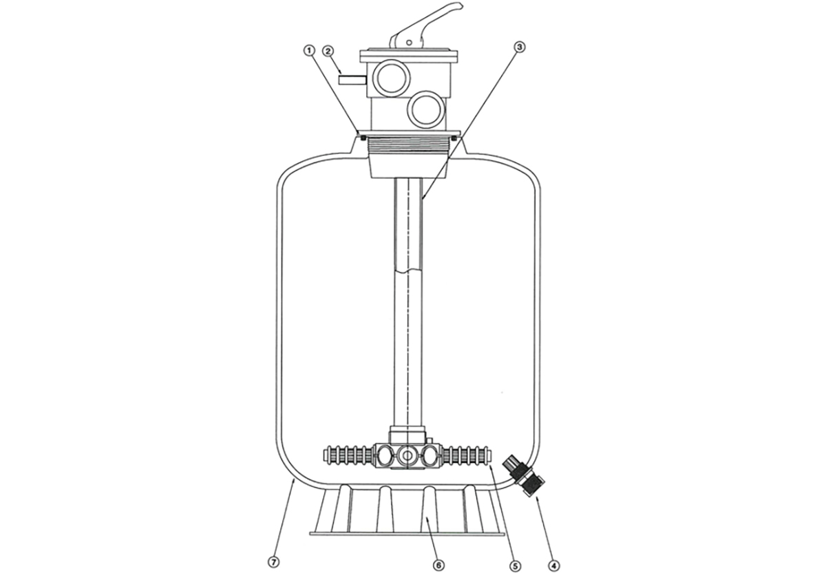 Vente de pièces détachées pour filtre à sable SNTE Galatic Top