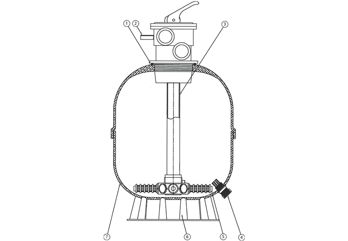 Vente de pièces détachées pour filtre à sable SNTE Jupiter Top