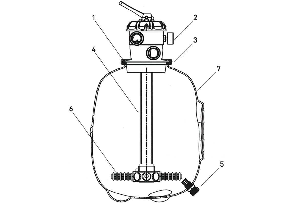 Vente de pièces détachées pour filtre à sable SNTE Veyrone Top