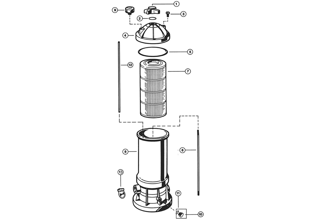 Pièces détachées pour filtre à cartouche Hayward Star Clear II