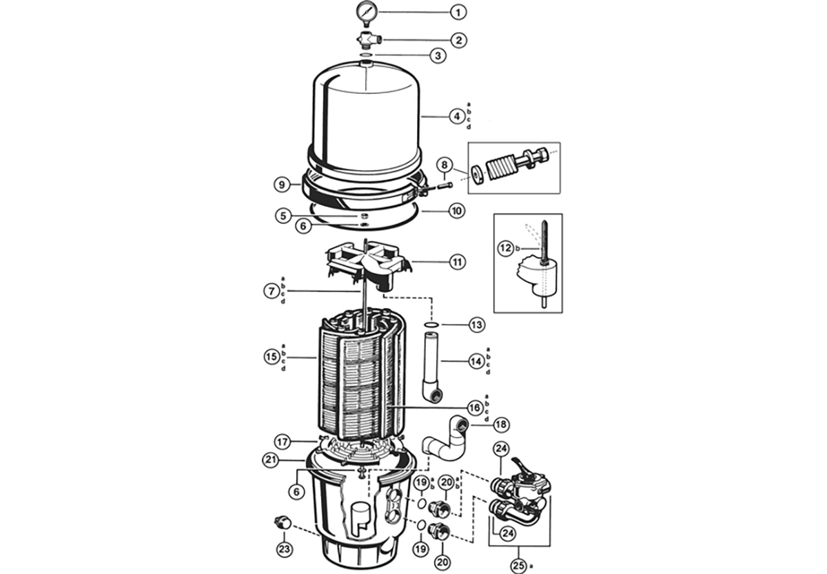 Vente de pièces détachées pour filtre à diatomée Hayward Micro Clear