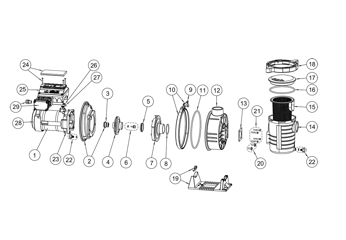 Vente de pièces détachées pour pompe de piscine Pentair Intelliflo Ultraflow VSD
