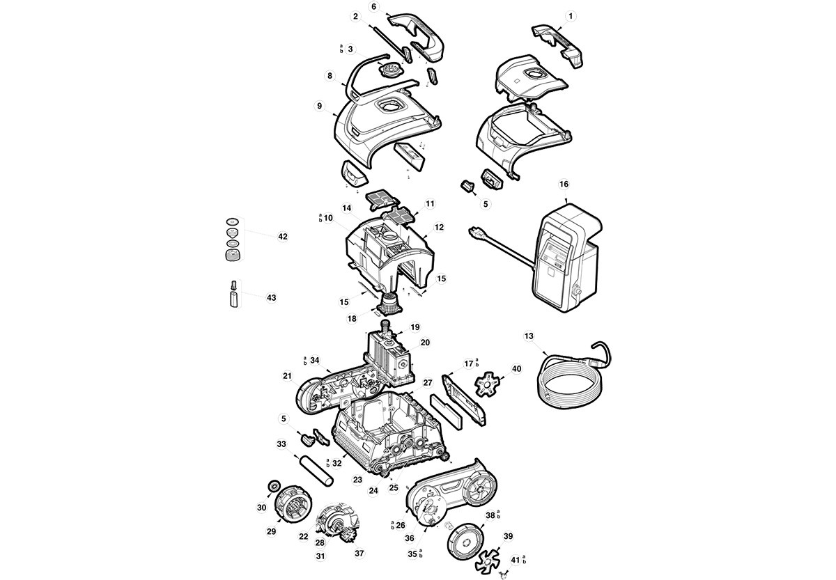 Vente de pièces détachées pour robot Hayward Aquavac 500